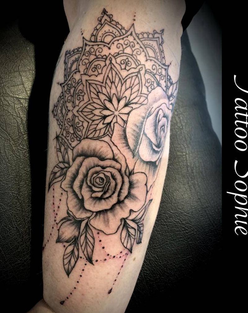 mandela纹身图片_手臂手部图腾几何对称图形纹身图案