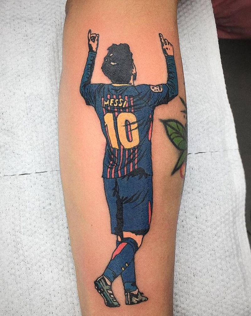 梅西纹身图片_手臂手部Old School纹身图案