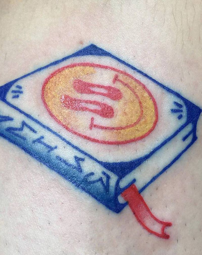 微笑宝典纹身图片_脚部Old School纹身图案