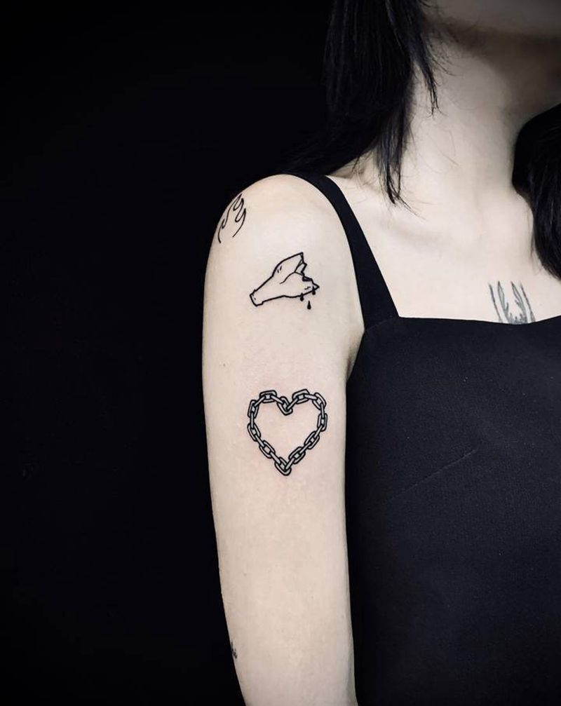 小图纹身图片_手臂Old School纹身图案