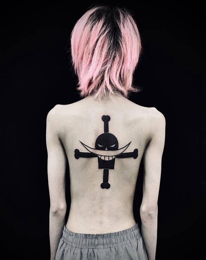 海贼王纹身纹身图片_背部图腾纹身图案