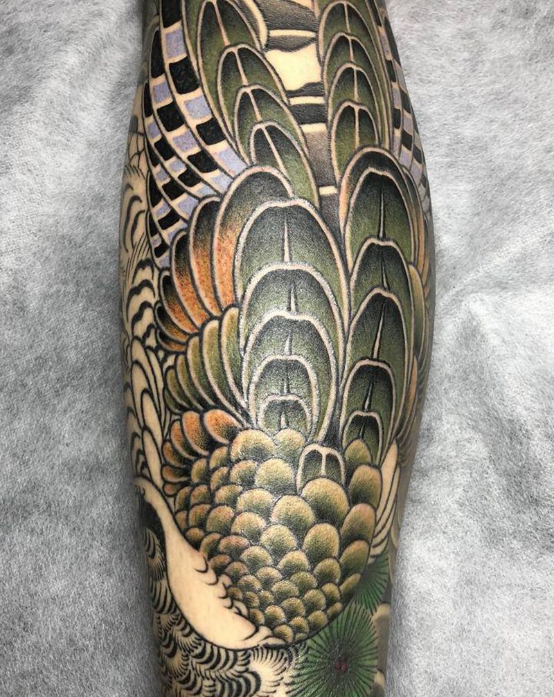 老传统包小腿、未完纹身图片_腿部脚部老传统纹身图案