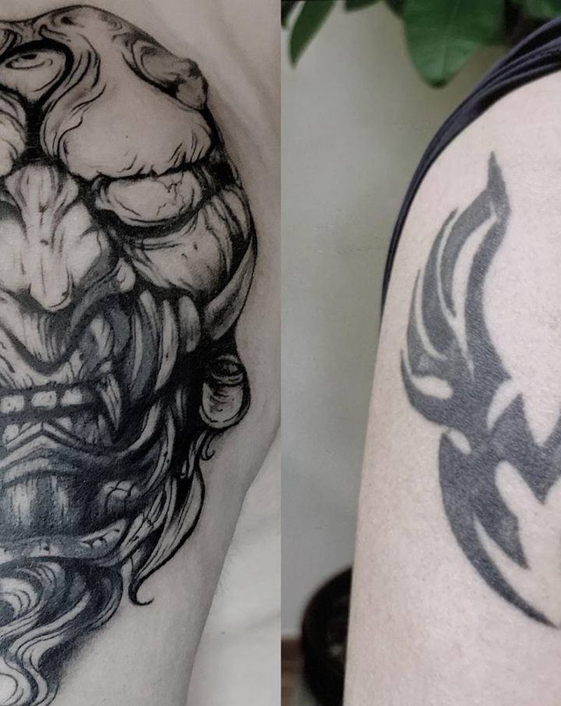 遮盖纹身图片_手臂新传统纹身图案