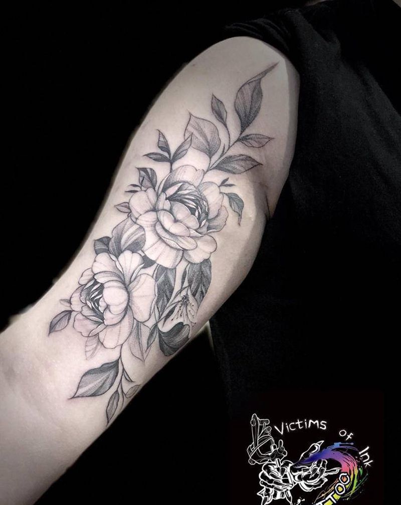 花纹身图片_手臂纹身图案