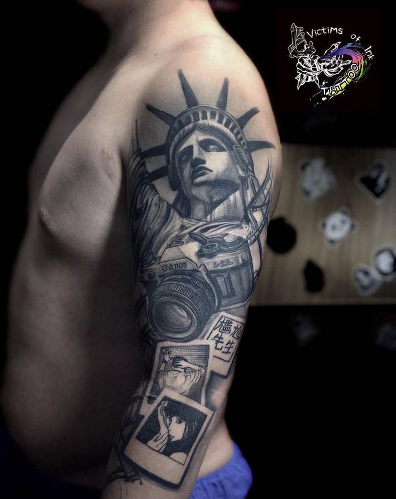 。纹身图片_手臂欧美写实纹身图案