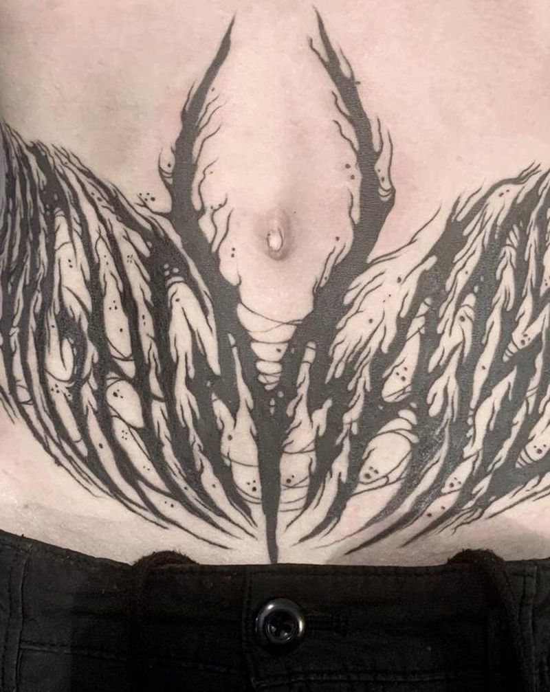 1纹身图片_腹部纹身图案