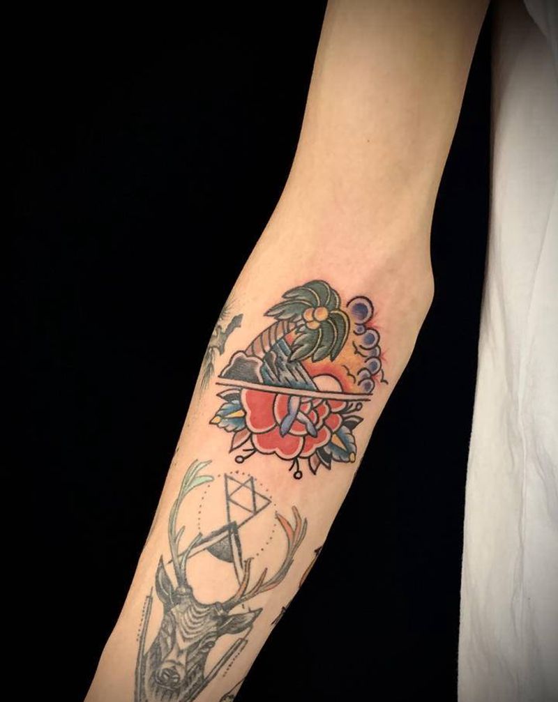 old school纹身图片_手臂Old SchoolNew School纹身图案