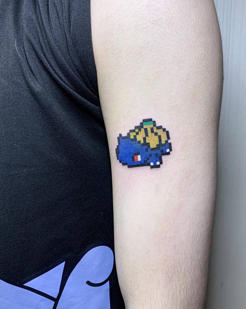 【奇异种子】纹身图片_手臂手部New School宠物小精灵卡通彩色纹身图案