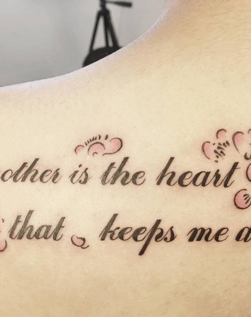 一组简单英文纹身图片_背部纹身图案