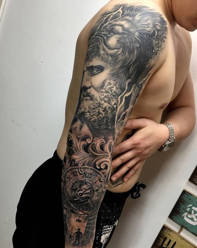 花臂修改纹身图片_手臂纹身图案