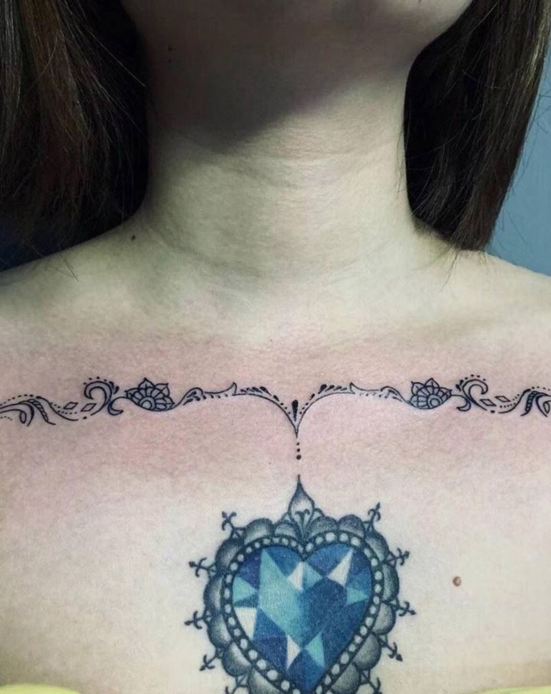 环纹身图片_胸部纹身图案