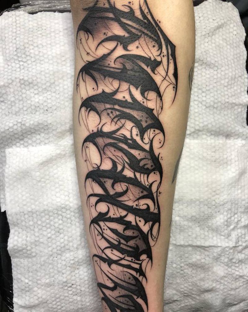 花体纹身图片_手部纹身图案