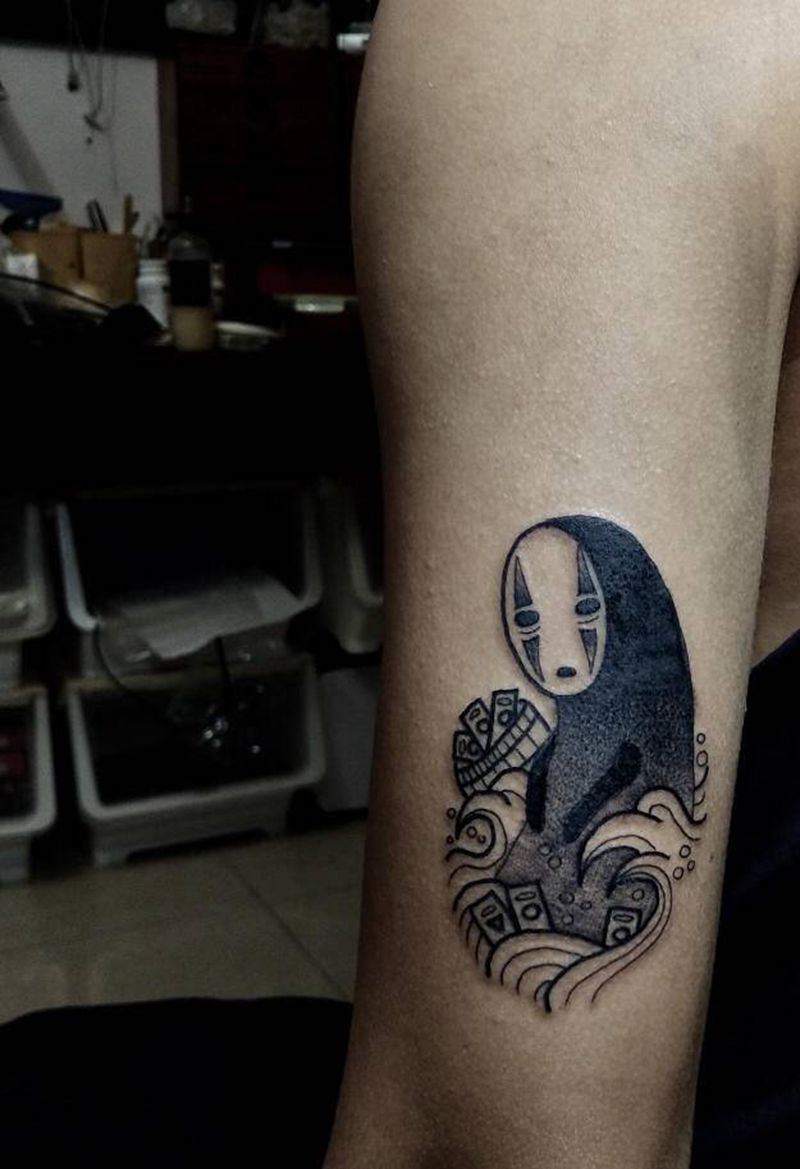 无面男纹身图片_欧美写实纹身图案