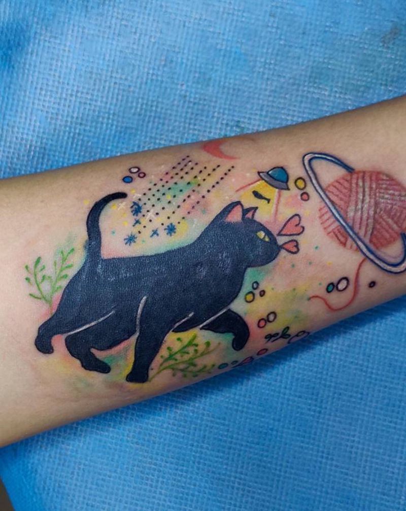 遮盖小猫纹身图片_欧美写实纹身图案