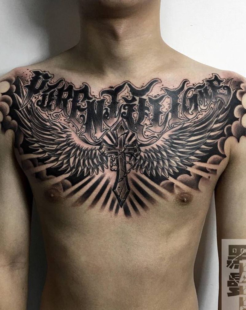 添加修改花胸纹身图片_胸部纹身图案