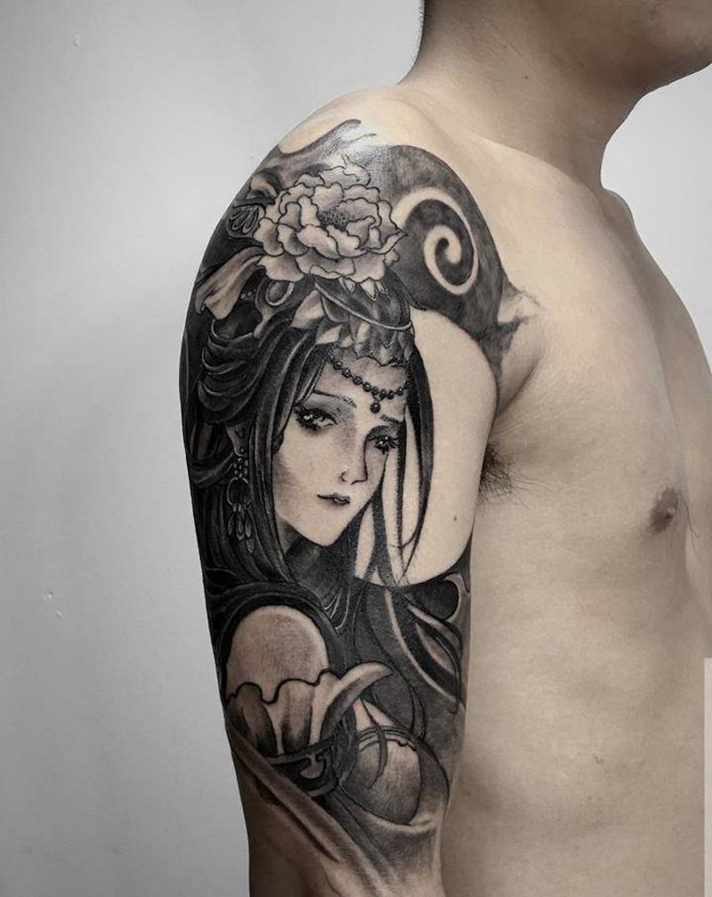 艺妓纹身图片_手臂纹身图案