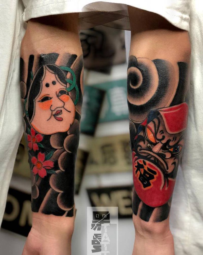 老传统纹身图片_手臂老传统纹身图案