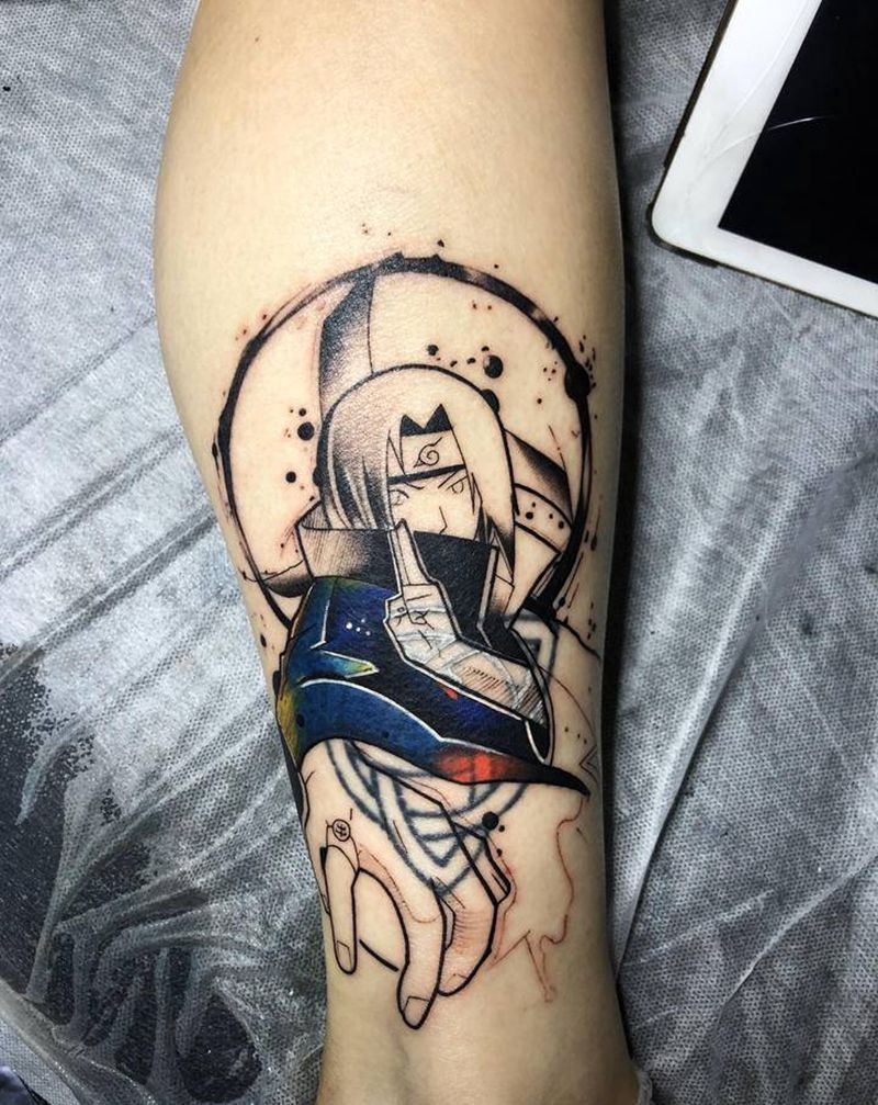 火影纹身图片_手部纹身图案