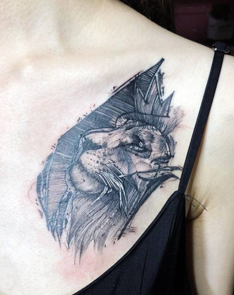 抽象纹身图片_手部几何纹身图案