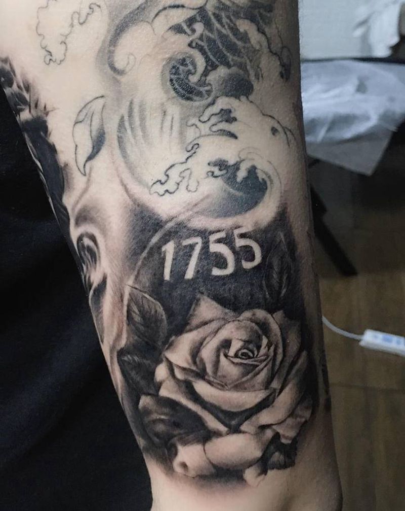 玫瑰纹身图片_手臂纹身图案