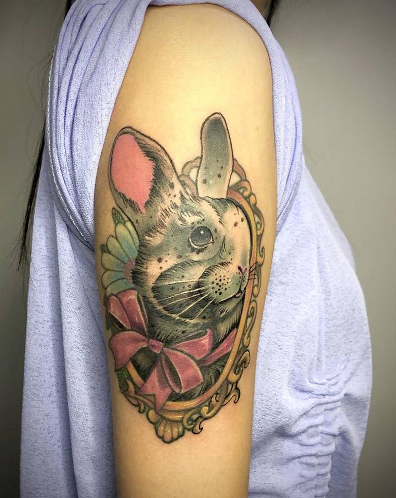 修改作品纹身图片_手臂New School兔子彩色new school纹身图案