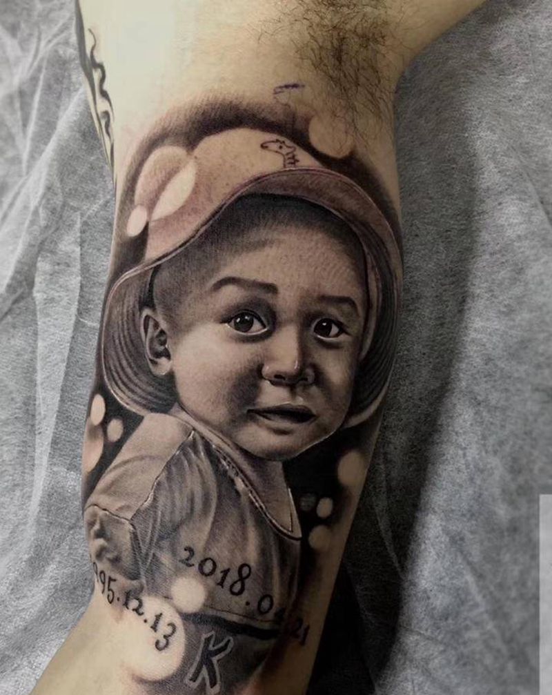 肖像纹身图片_手臂纹身图案