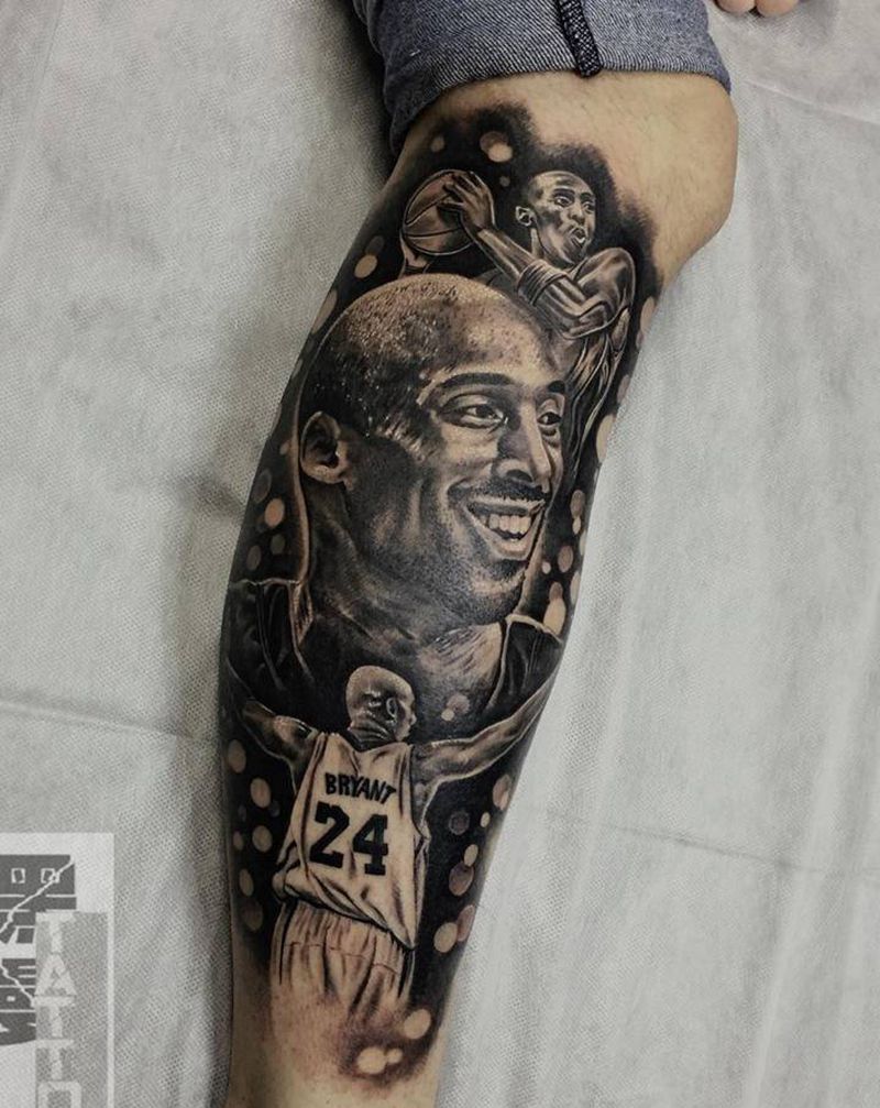 曼巴纹身图片_腿部纹身图案