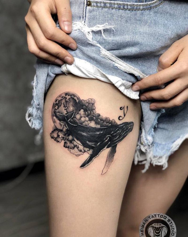 暴力遮盖纹身图片_腿部纹身图案