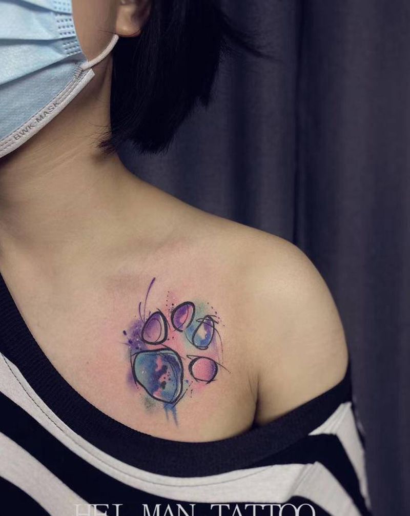 暴力小遮盖纹身图片_胸部纹身图案