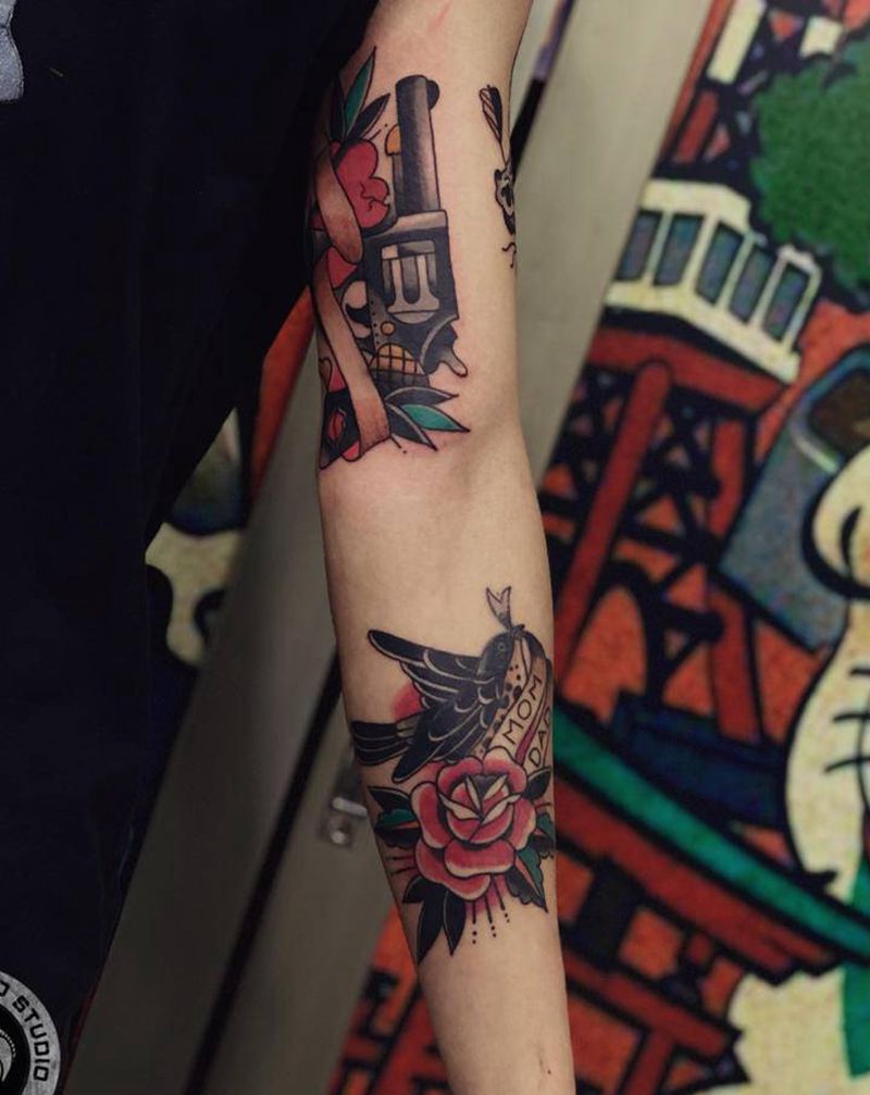 花臂未完待续纹身图片_手臂纹身图案