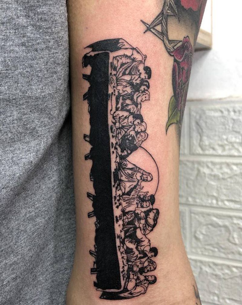 最后的晚餐纹身图片_手部纹身图案