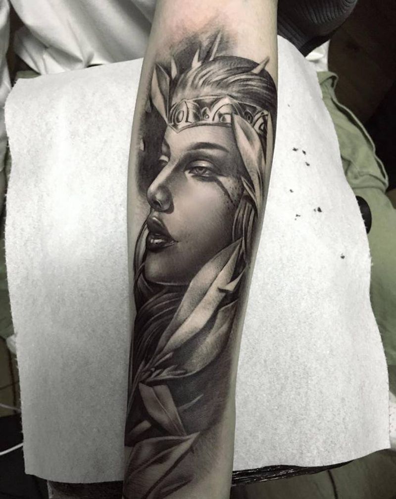 致敬偶像纹身图片_手臂纹身图案