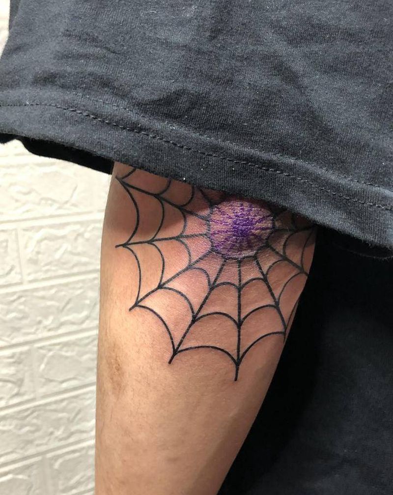蜘蛛网纹身图片_手臂纹身图案
