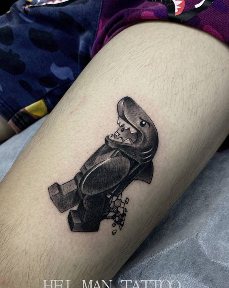 卡通纹身图片_脚部纹身图案