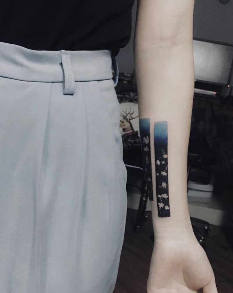 字体遮盖纹身图片_手臂纹身图案