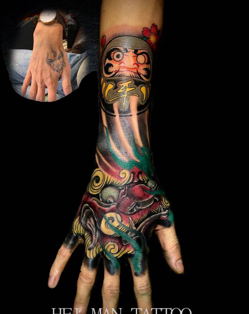 手背纹身图片_手部纹身图案