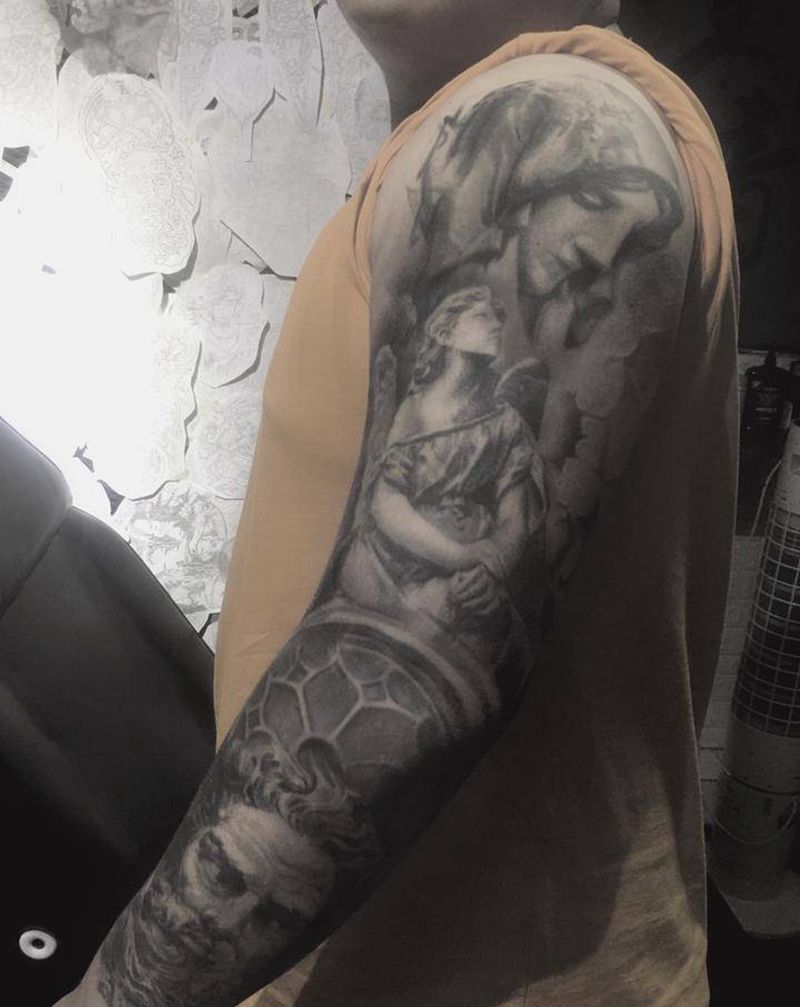 花臂纹身图片_手部纹身图案