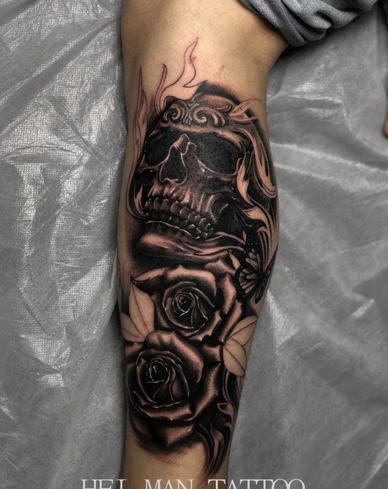 欧美未完纹身图片_脚部纹身图案