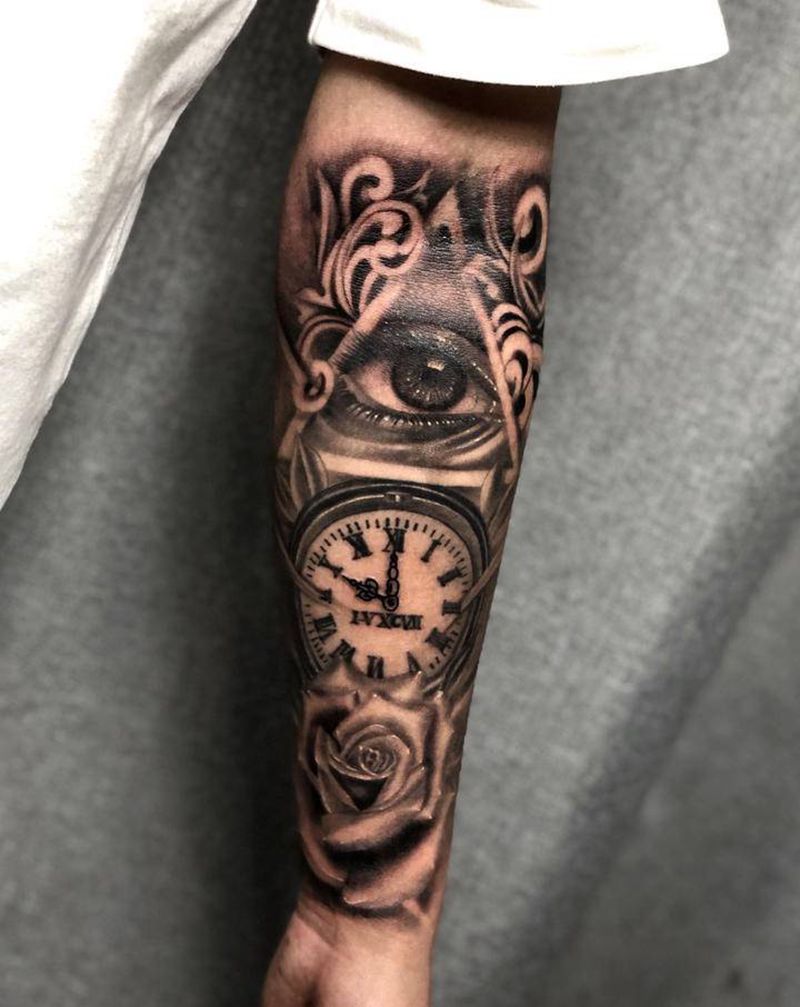 欧美写实纹身图片_手部纹身图案