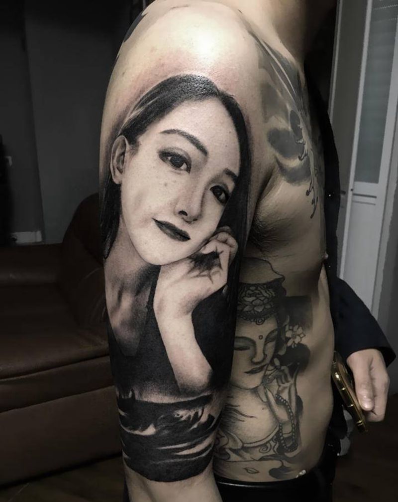 写实人像纹身图片_手臂纹身图案