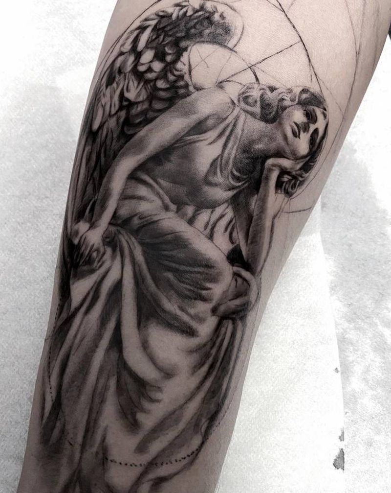 天使纹身图片_手臂纹身图案