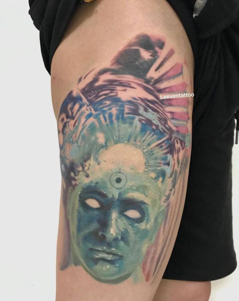 曼哈顿纹身图片_欧美写实纹身图案