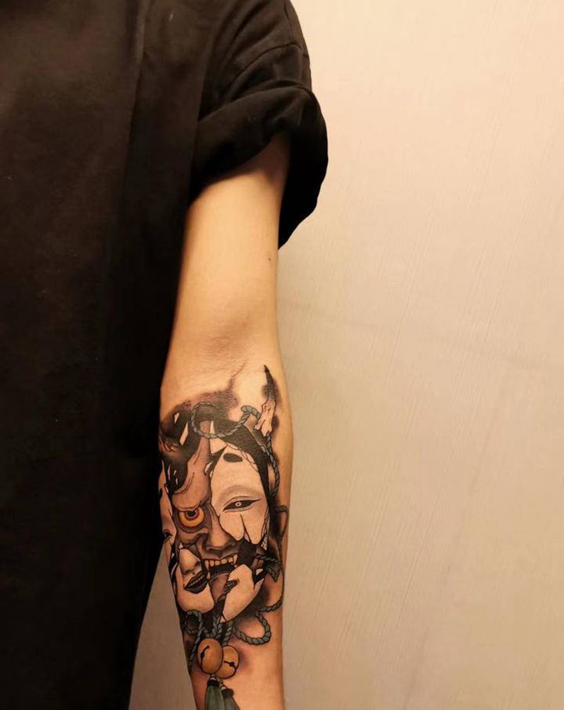 鬼节纹鬼纹身图片_手臂日式传统创意纹身图案