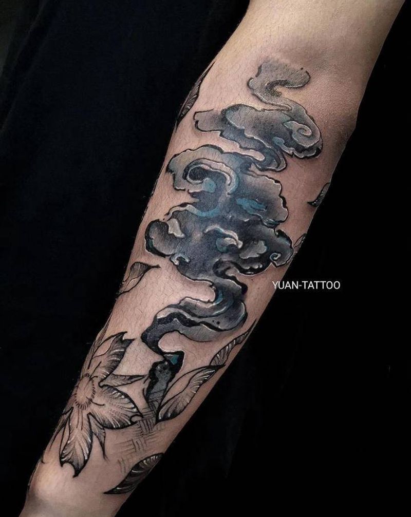 中国风/祥云纹身图片_手臂手部遮盖纹身图案