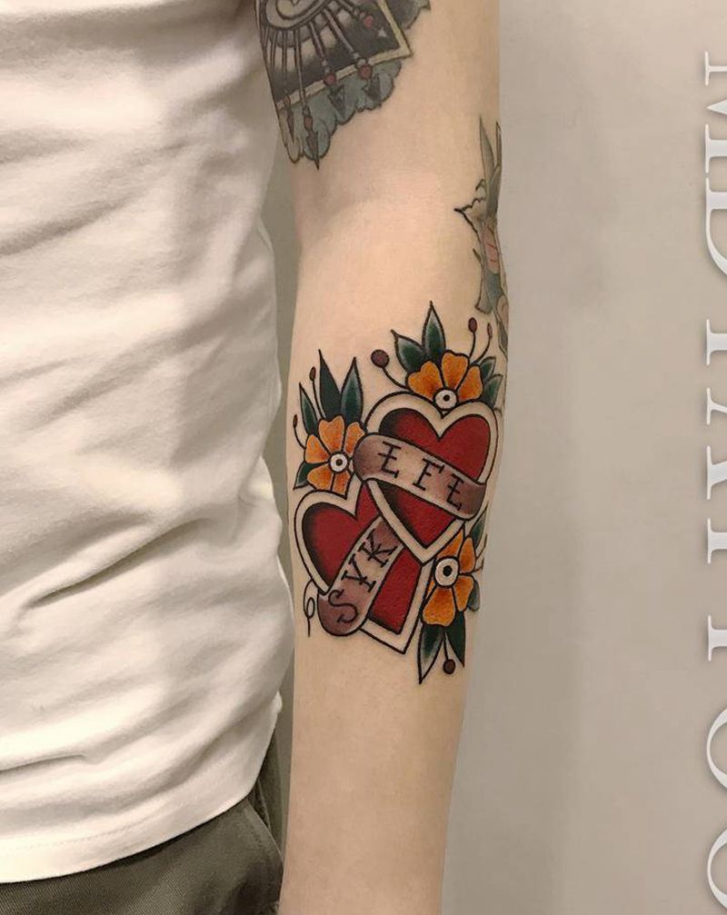 old school纹身图片_手部手臂Old School纹身图案