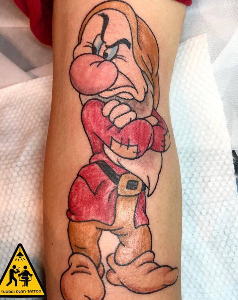 grumpy纹身图片_手部纹身图案