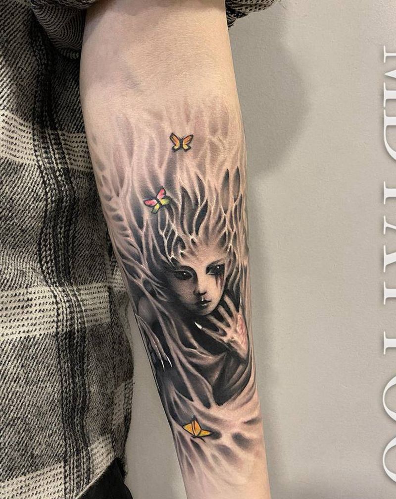 人物纹身图片_手臂手部欧美写实纹身图案