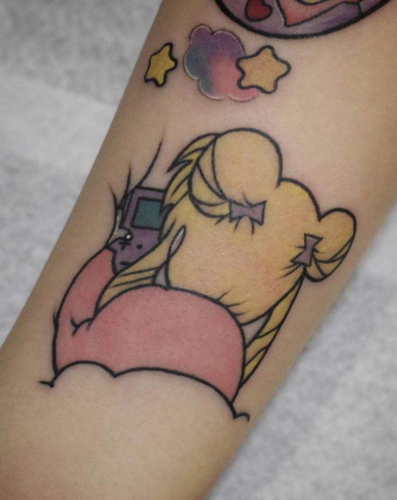 new school纹身图片_手部卡通纹身图案