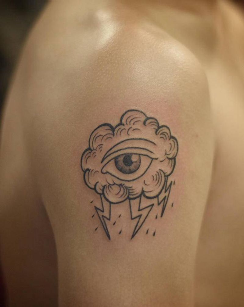 简约上帝之眼纹身图片_手臂纹身图案