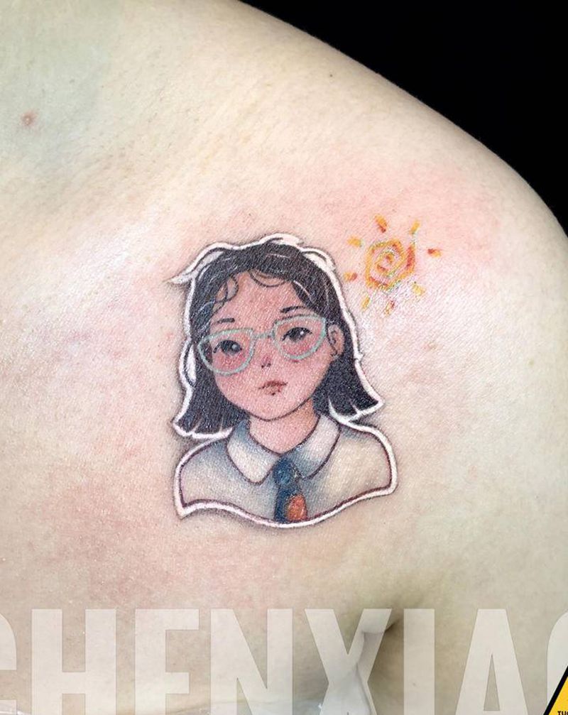 个人纹身图片_肩部纹身图案